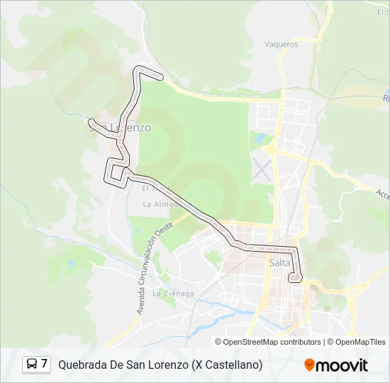 7 Bus Line Map
