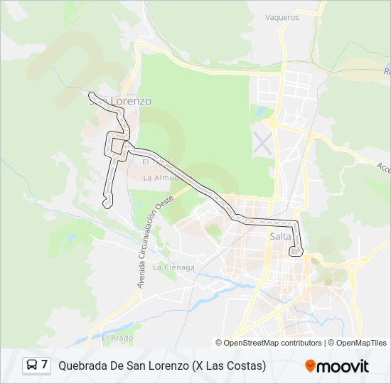 7 Bus Line Map