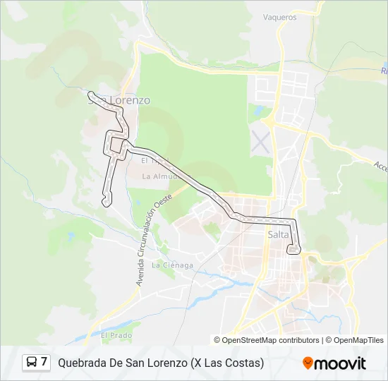 7 Bus Line Map