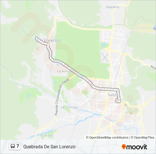 7 Bus Line Map
