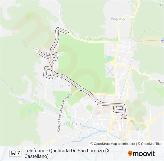 7 Bus Line Map
