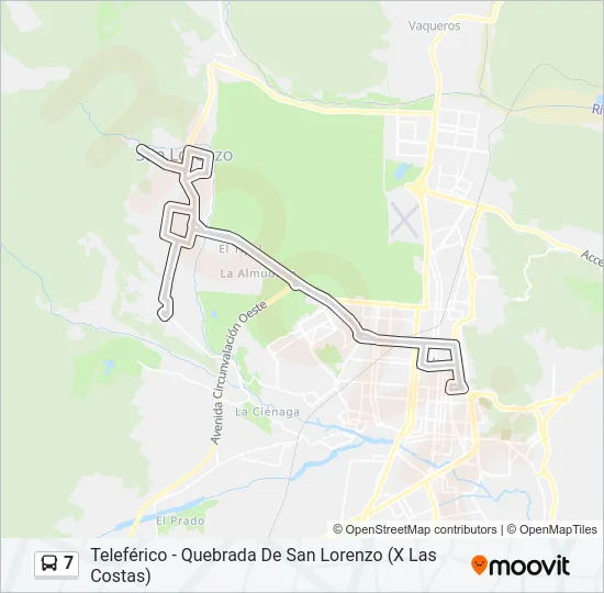7 Bus Line Map