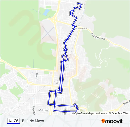 7A Bus Line Map