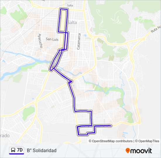 Mapa de 7D de autobús