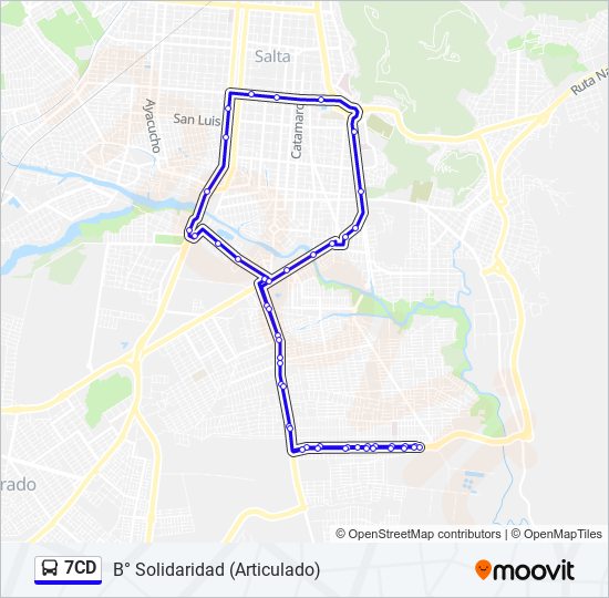 Mapa de 7CD de autobús