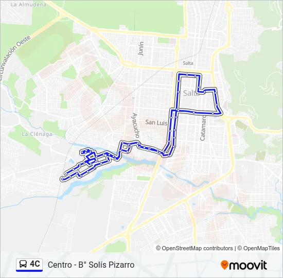 4C Bus Line Map