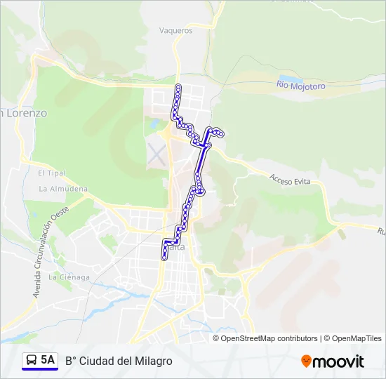 5A Bus Line Map