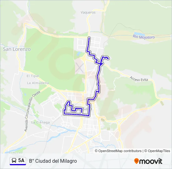 5A Bus Line Map
