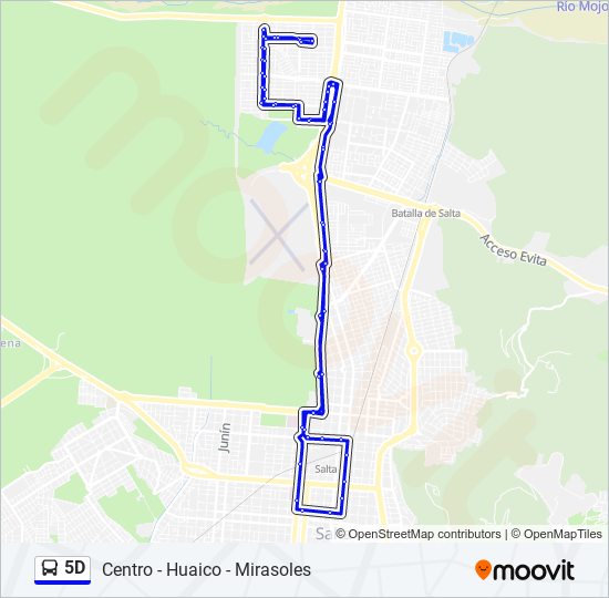Mapa de 5D de autobús