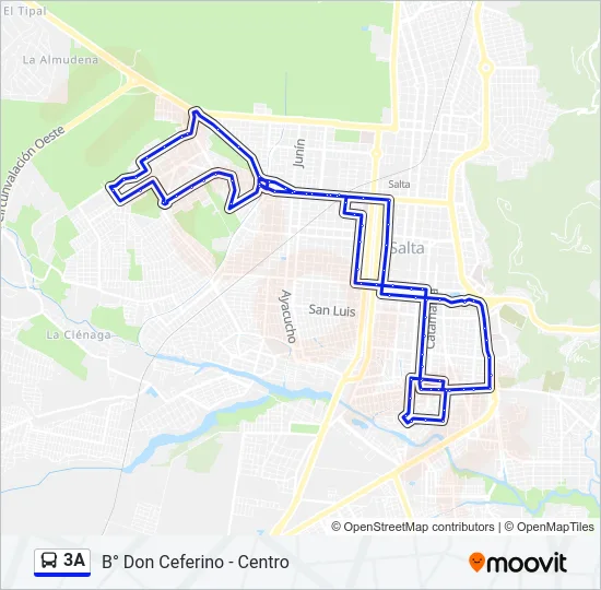 3A Bus Line Map
