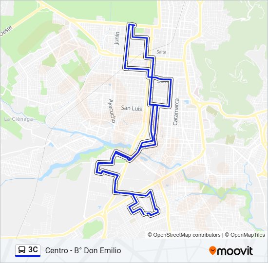 3C Bus Line Map