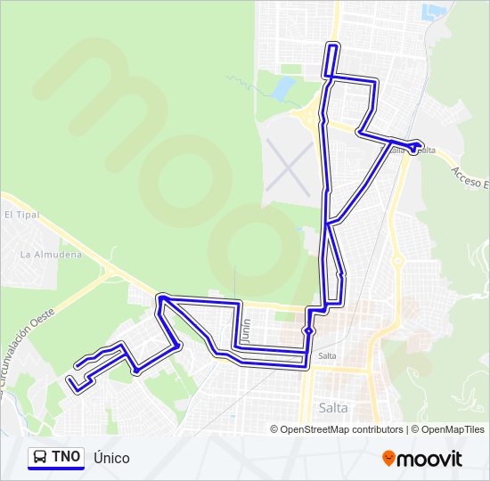 TNO Bus Line Map