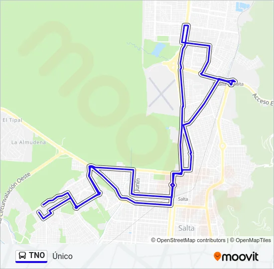 TNO Bus Line Map