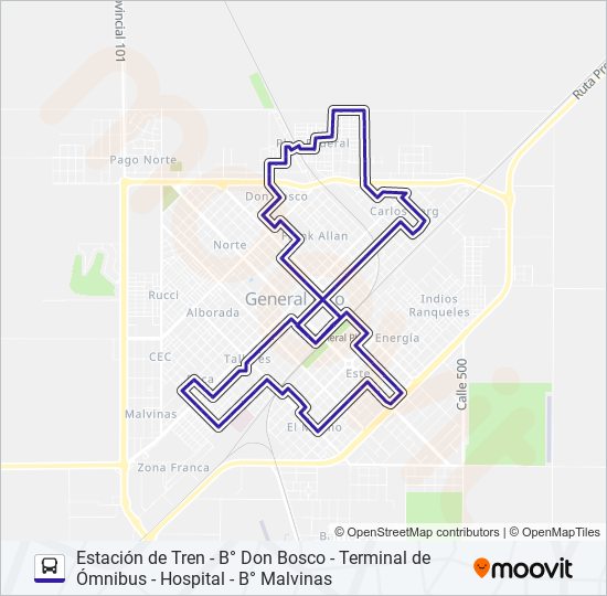 2 bus Line Map