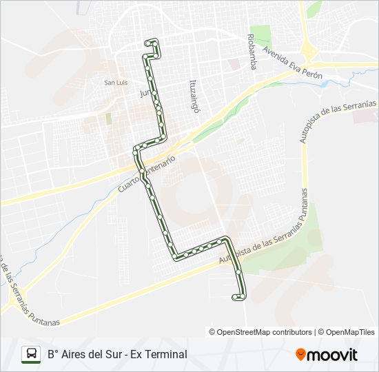 Mapa de U de autobús