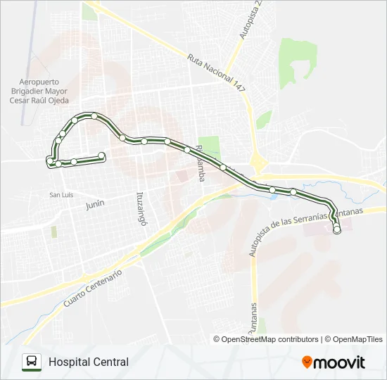T Bus Line Map