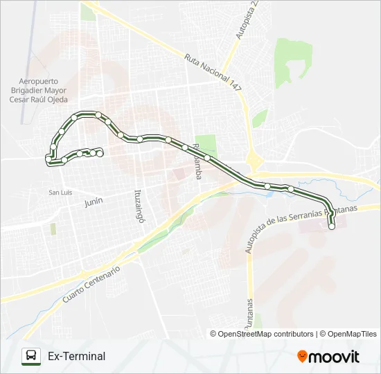 T Bus Line Map