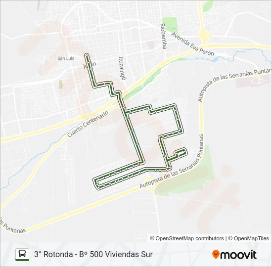OK Bus Line Map