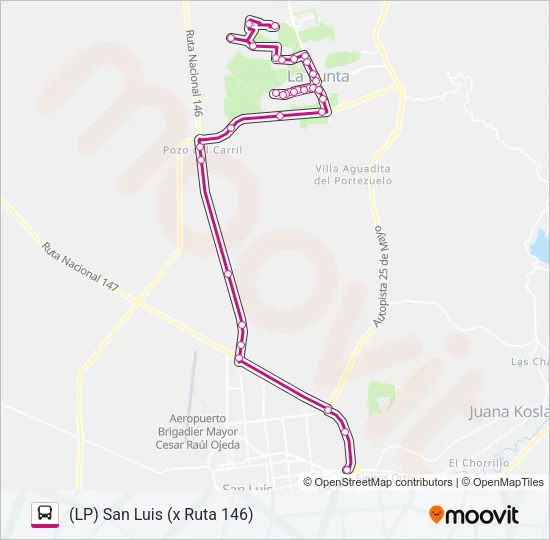 INTERURBANO Bus Line Map