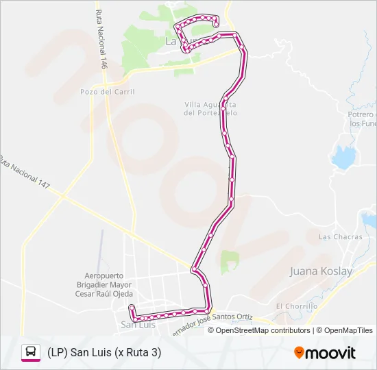 INTERURBANO Bus Line Map