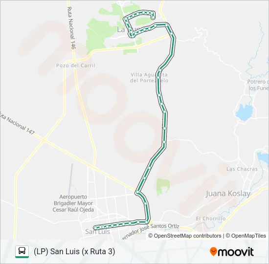 INTERURBANO Bus Line Map