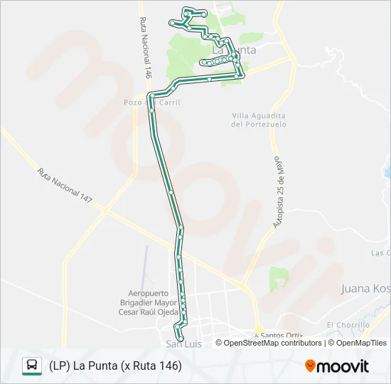 INTERURBANO Bus Line Map