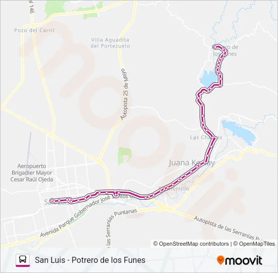INTERURBANO Bus Line Map