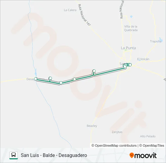INTERURBANO Bus Line Map