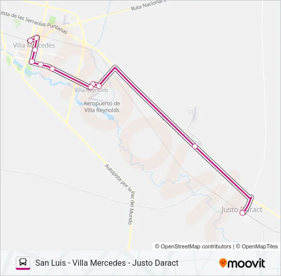 INTERURBANO Bus Line Map