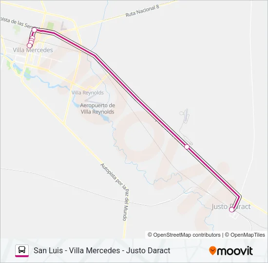 INTERURBANO Bus Line Map