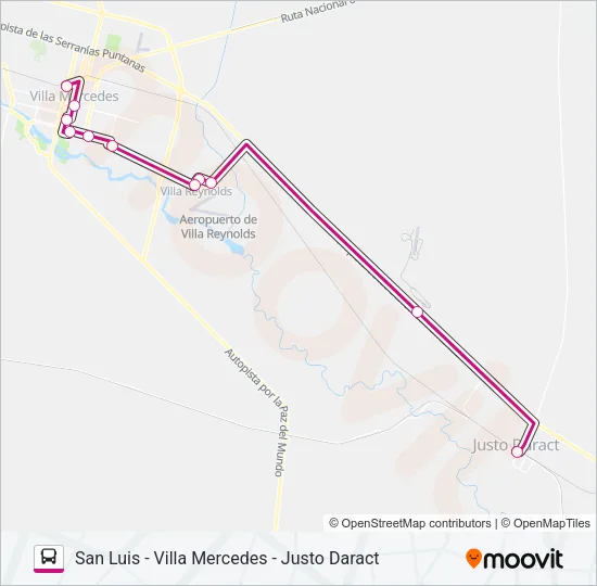 INTERURBANO Bus Line Map