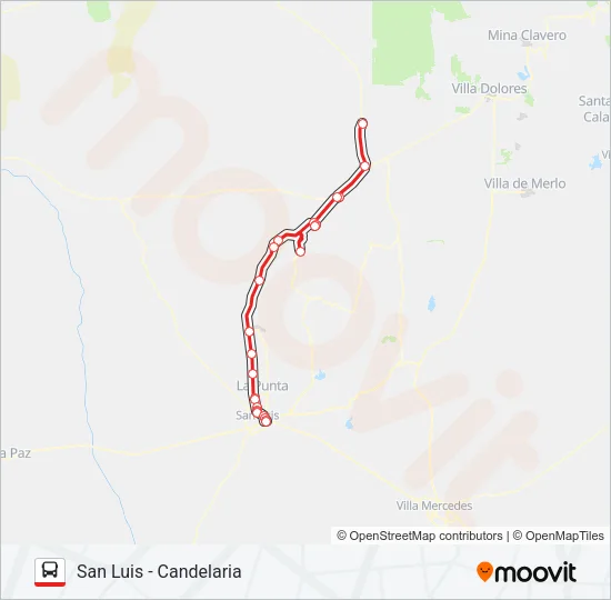 INTERURBANO Bus Line Map