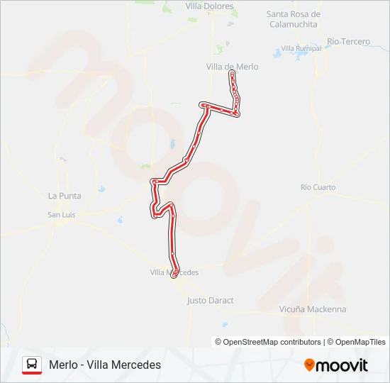INTERURBANO Bus Line Map