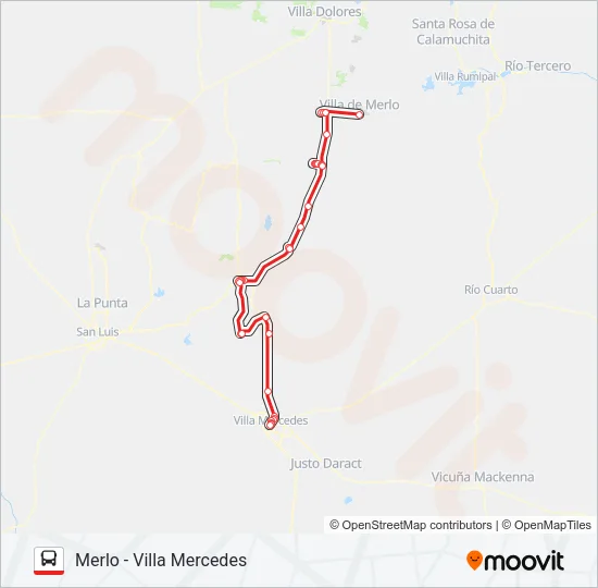 INTERURBANO Bus Line Map