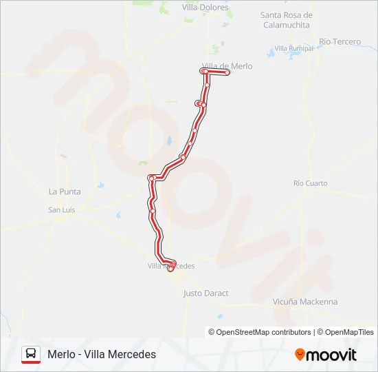 INTERURBANO Bus Line Map