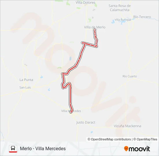 INTERURBANO Bus Line Map