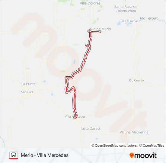 INTERURBANO Bus Line Map