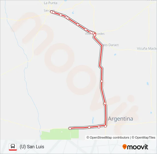 INTERURBANO Bus Line Map