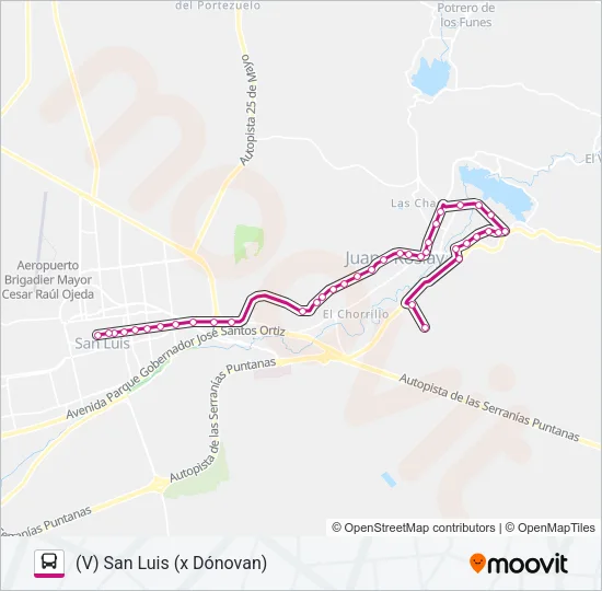 1700 INTERURBANO Bus Line Map