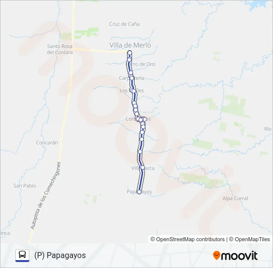 5 INTERURBANO Bus Line Map