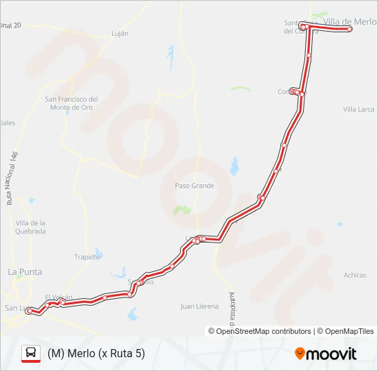 2000 INTERURBANO Bus Line Map