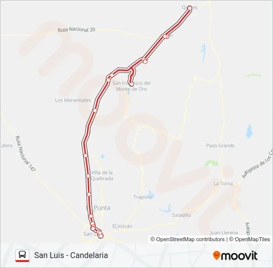 3000 INTERURBANO Bus Line Map