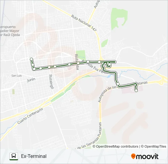 P Bus Line Map