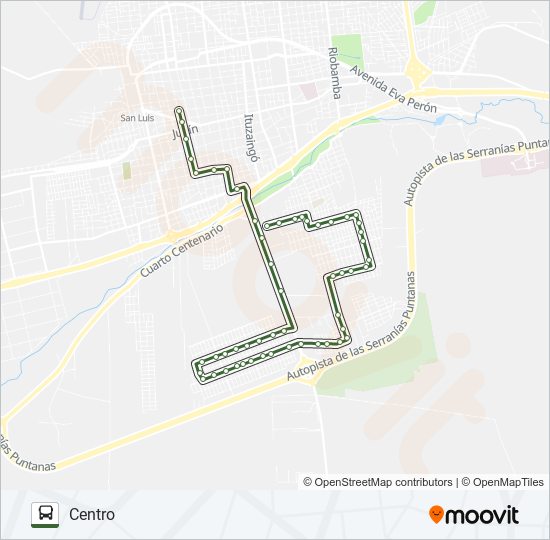 Mapa de OK SUR de autobús