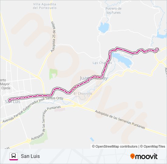 INTERURBANO bus Line Map