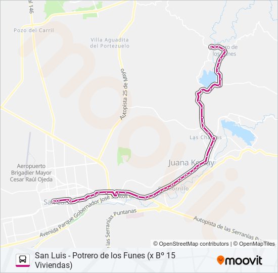 INTERURBANO bus Line Map