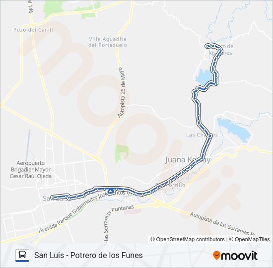 Mapa de INTERURBANO de 