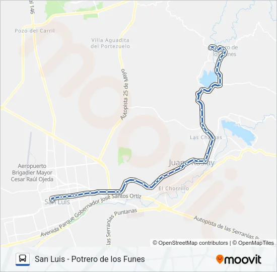 INTERURBANO  Line Map