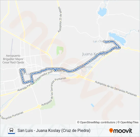 INTERURBANO  Line Map