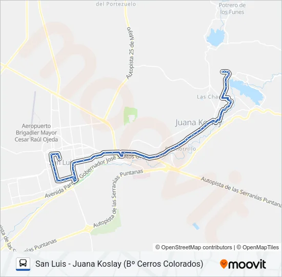 INTERURBANO  Line Map